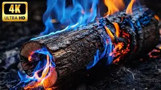 🔥 Quiet Winter Fireplace with Slow Wood Burning Pops for Relaxation, Calm and Holiday Mood V1