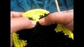 Красно-золотая зеленая шапка крючком: мастер-класс по короне