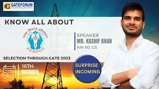 KNOW ALL ABOUT POSOCO SELECTION THROUGH GATE 2023 BY AIR 60 MD.KASHIF KHAN