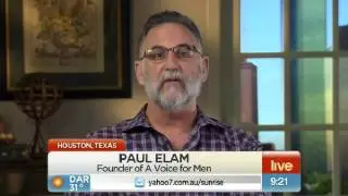 Paul Elam, Founder of A Voice for Men, Channel 7 Sunrise, Saturday 5 July 2014