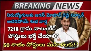 #AP Grama/Ward Sachivalayam 7218 Volunteer Vacancies #ap sachivalayam notification