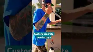 Custom Countertops w/ ​⁠​⁠@montanarunswithwolves #shorts #construction #concrete #concretefinisher