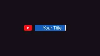 Create Lower Third in After Effects Tutorial |  Easy & Quick After Effects Tutorial