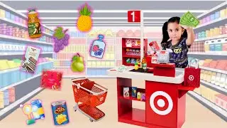 Adriana's Shopping Adventure | 🎯 Target Checklane Grocery Store Cash Register Pretend Play