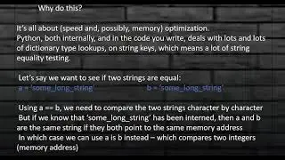 P1 EP23 Python Optimizations String Interning