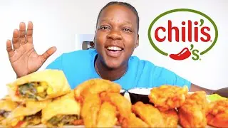 CHILI&rsquo;S 🌶 MUKBANG &bull; SOUTHWESTERN EGGROLLS + BLOSSOM PETALS + WINGS