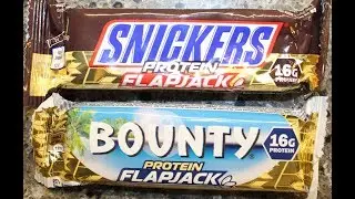 Обзор батончиков Snickers Protein Flapjack и Bounty Protein Flapjack