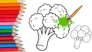 How to draw broccoli || Drawing vegetables || Coloring vegetables || By Linsi Art 