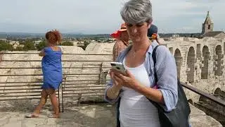Arles Roman amphitheatre from the top 1 minute