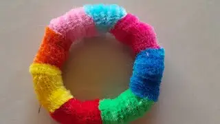 DIY quick & easy pipe cleaner colourful hand band 🌈 craft #diy #craft #colors #diycrafts 