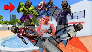 Playing As A Every CARTOON AVENGERS SUPERHERO GRANNY in INDIAN BIKE DRIVING 3D