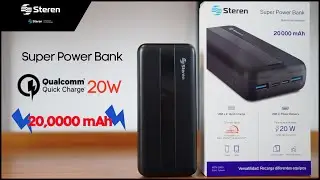 Esta Super Power Bank de 20,000 mAh de Steren no tiene Rival