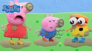 Peppa Pig English Episodes | Peppa Pig & Doh-doh's Puddle Jump | Play-Doh Show Stop Motion@Play-Doh
