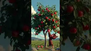 monkey Apple 🍎🌳 plant to garden tree #monkey #apple #cartoon #video