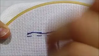 Bordura a onda a punto filza - Tutorial ricamo a mano