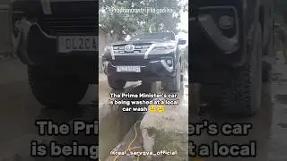 The Prime Minister's car is being washed at a local car wash 😐🤯#shorts