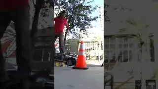 Ollie over traffic cone! #skateboarding #skateforfun #skateaz #skate #skatePhx #skateeverydamnday