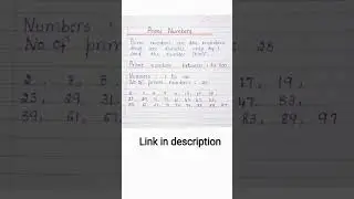 Prime Numbers || Prime Numbers: Definition, Prime Numbers between 1 to 500