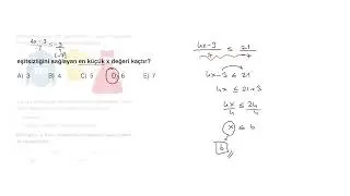 Eşitsizlik ve Mutlak Değer Test 1