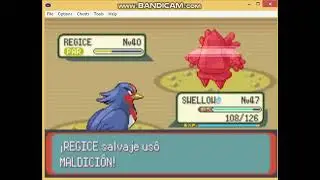 Capturando a regice Pok&eacute;mon Esmeralda Ruby y zafiro GBA