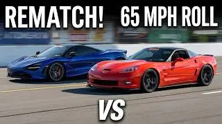 ZR1 Corvette vs 720s McLaren Rematch 65mph Roll Start Race @ Pocono Raceway