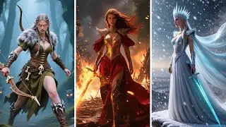 Battle Gowns of the Valkyrie Queens | Cinematic AI Fantasy Fashion