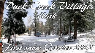 Duck Creek Village Utah First snow October 2022