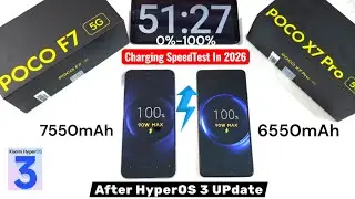 POCO F7 vs POCO X7 Pro Charging SpeedTest i n 2026 After Update 🚀🚀🔥🔥🔥 #pocof7 #pocox7pro