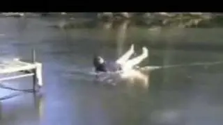 Fat guy lake cannonball fail