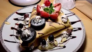 Корейская уличная еда - Изумительный креп с полной начинкой