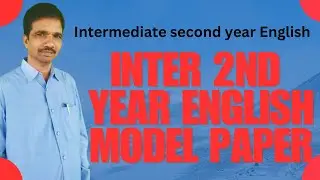 Inter 2nd year English model question paper