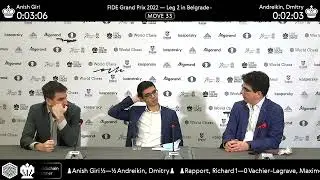 Stop calculating is not a problem | Anish Giri and Dmitry Andreikin after 9min of calculating Game1