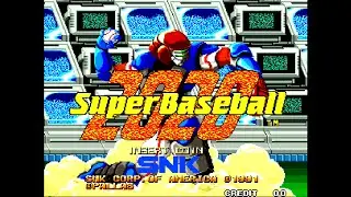 Super Baseball 2020 - Neo Geo Arcade Gameplay - SNK 1991