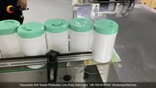 Canister Wet Wipes Production Line With Tissue Slitting and Rewinding