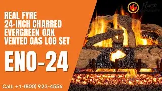 Real Fyre 24-inch Charred Evergreen Oak Vented Gas Log Set - ENO-24