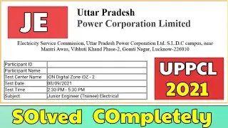 UPPCL JE 2021 SOLVED PAPER LIVE