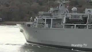 HMS ALBION L14 LEAVES DEVONPORT NAVAL BASE AT DEVIL'S POINT - 4th December 2017