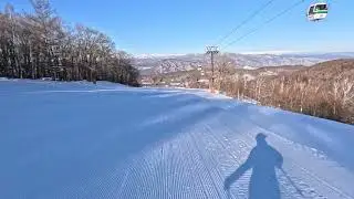 2026/01/09 (金) 白樺高原国際スキー場 サラレッド下部オープン　朝一の様子 連絡コース注意！