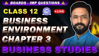 Class 12 BS ⚡IMP Questions | CH - 3 Business Environment | Ritesh Sir 🎯
