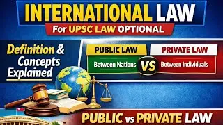 International Law | Definition, Nature & Public vs Private Law| UPSC Law Optional #lawoptional #upsc