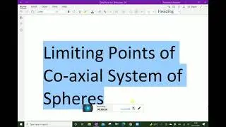 Analytical Solid Geometry: - ( Limiting points of a Co-axial system of Spheres ) - 100.
