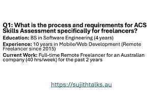 ACS Migration Skills Assessment/ Q & A - 2025 - ( 6 )