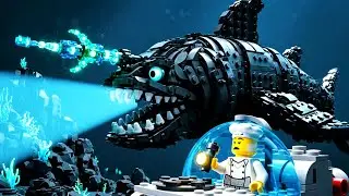 LEGO Hunting the Abyssal Anglerfish &bull; Deep Sea Monster Stop Motion Animation
