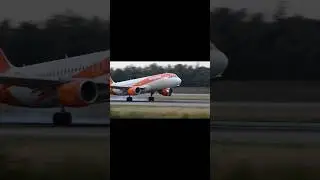 Easyjet Airbus A320 Landing in strong Winds #plane #landing #aviation #aviationgeeks #planespotters