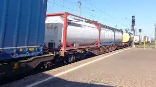 CD CARGO mit KLV/ TANKTAINER Durchf&auml;hrt Bahnhof Magdeburg-Neustadt am 20.09.2024