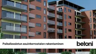 Paikallavaletun asuinkerrostalon rakentaminen -animaatio