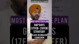 ENGLISH in Gap days CBSE class 10 Board 2026🔥#shorts #boards2026  #english #strategy #cbse #exam