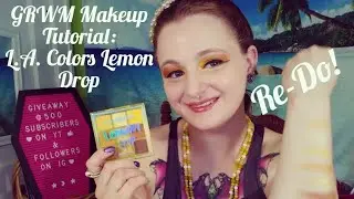 GRWM Makeup Tutorial: 🧜 L.A. Colors Lemon Drop Eyeshadow Palette 🎨 S Delirium Cosmetics July 2022