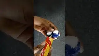 penguin making in woolen thread|Bhava's hand touch craftsss|#shorts