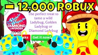 I SPENT 12K ROBUX on NEW DIAMOND LAVENDER to Catch a DIAMOND LADYBUG&ndash;Adopt Me 2021 Farm Shop Update